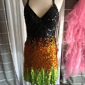 Glam Gurls sequin dress multi colored Size 6